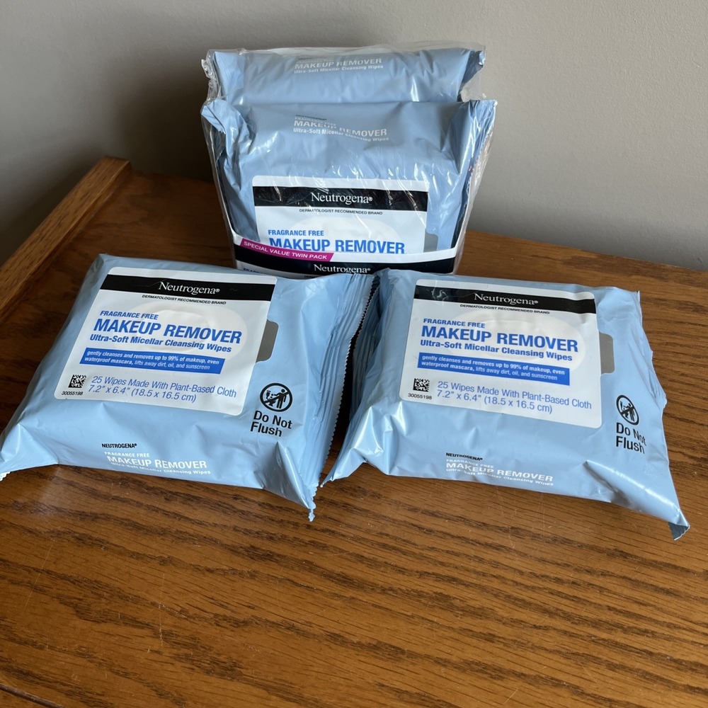 Neutrogena Makeup Remover Wipes Ultra Soft 4 Pack 25 Ct Each Cleansing Towelette